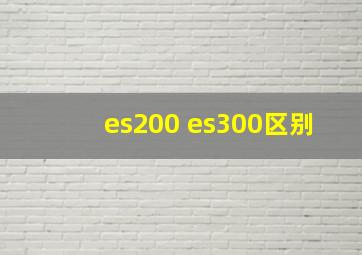 es200 es300区别